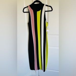 bar III Womens Stripe Sweater Dress Medium NWT